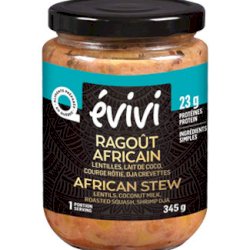 RAGOÛT AFRICAIN (lentilles, lait de coco et Dja pesto africain tomates crevettes fumées)