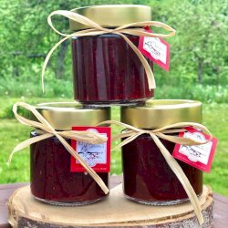 Confiture de framboises et chocolat noir