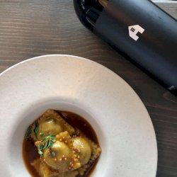 Raviolis d'agneau braisée, pâte fraîche maison a l'oeuf de canne