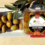 Duo-ensemble d'olives farcies à la main: Tomates séchées et fromage feta